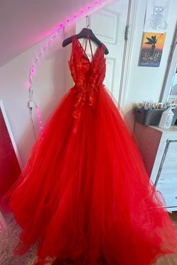 Jovani Red Size 10 Quinceanera Ball gown on Queenly