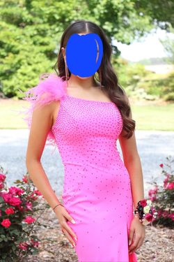 Ashley Lauren Pink Size 0 Floor Length Side slit Dress on Queenly