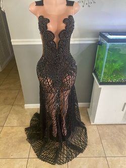 Black Size 8 Mermaid Dress on Queenly