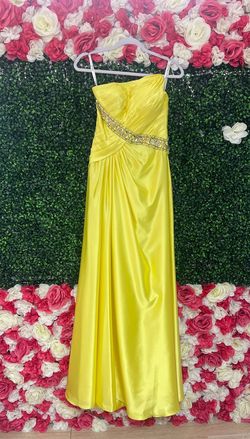 Tony Bowls Yellow Size 2 Floor Length Straight 50 Off Black Tie Ball gown on Queenly