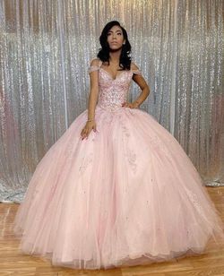 Mori Lee Pink Size 2 Quinceañera Tulle Ball gown on Queenly