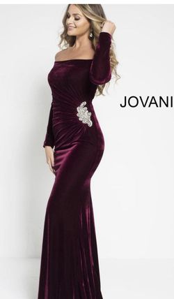 Jovani Red Size 14 Pageant Black Tie Prom Mermaid Dress on Queenly