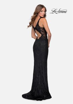 La Femme Black Tie Size 2 Corset Floor Length 50 Off Side slit Dress on Queenly