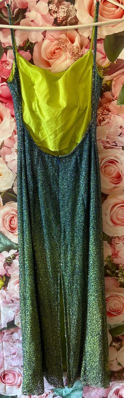 Cache Green Size 0 Floor Length Free Shipping Spaghetti Strap A-line Dress on Queenly