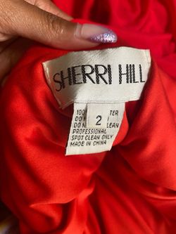 Sherri Hill Red Size 2 Prom Floor Length Beaded Top Straight Dress on Queenly