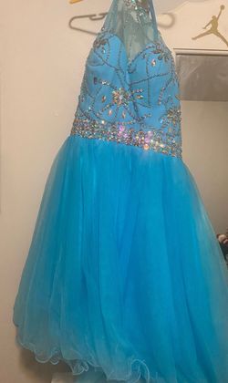 Style -1 Blue Size 0 Ball gown on Queenly
