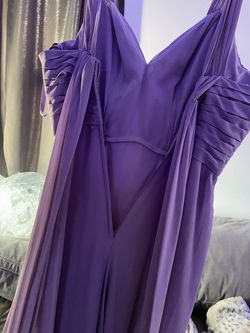 MoriLee Purple Size 8 Military Bridesmaid Straight Dress on Queenly
