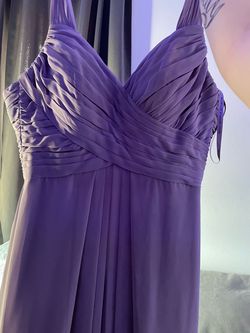MoriLee Purple Size 8 Military Bridesmaid Straight Dress on Queenly
