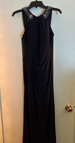 Xscape Blue Size 2 Military Floor Length Straight Dress on Queenly