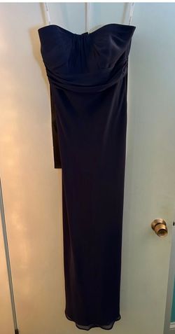 David's Bridal Blue Size 8 Floor Length Wedding Guest Homecoming Straight Dress on Queenly