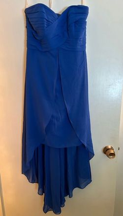 David's Bridal Blue Size 6 Free Shipping Prom Cocktail Dress on Queenly