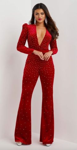 Panoply Red Size 6 Jumpsuit Dress on Queenly