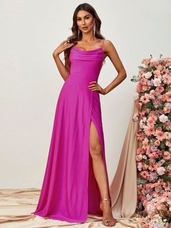 Style FSWD0913 Faeriesty Hot Pink Size 8 Floor Length Barbiecore Euphoria Side slit Dress on Queenly