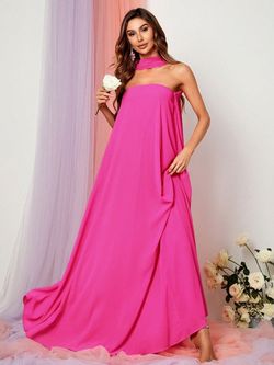 Style FSWD0847 Faeriesty Pink Size 0 Polyester Barbiecore Tall Height A-line Dress on Queenly