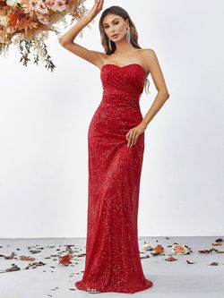 Style FSWD0783 Faeriesty Red Size 0 Fswd0783 Sequined Straight Dress on Queenly