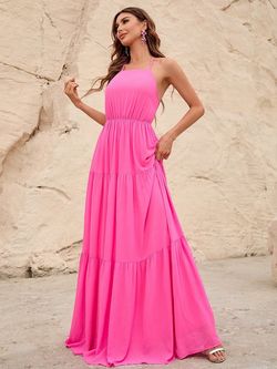 Style FSWD0925 Faeriesty Pink Size 12 Tulle Floor Length Straight Dress on Queenly