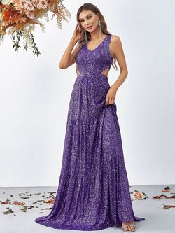 Style FSWD0863 Faeriesty Purple Size 8 Military Floor Length A-line Dress on Queenly