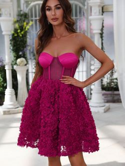 Style FSWD0677 Faeriesty Hot Pink Size 16 Euphoria Sunday A-line Cocktail Dress on Queenly