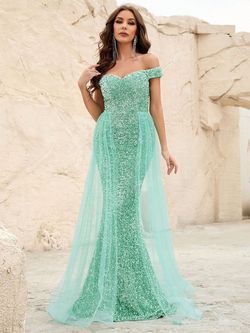 Style FSWD0478 Faeriesty Green Size 0 Polyester Tall Height Mermaid Dress on Queenly