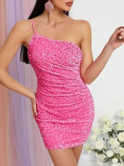 Style FSWD1011 Faeriesty Pink Size 0 One Shoulder Euphoria Cocktail Dress on Queenly