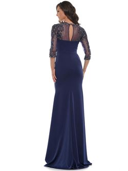 Style MV1070 Colors Blue Size 16 Tall Height Pageant Floor Length Navy Straight Dress on Queenly