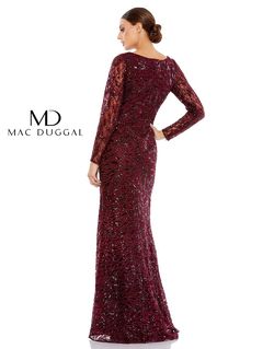 Style 12412D Mac Duggal Red Size 12 Tall Height Straight Dress on Queenly