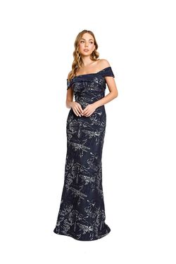 Style 7176 Nicole Bakti Blue Size 12 Black Tie Pageant Straight Dress on Queenly