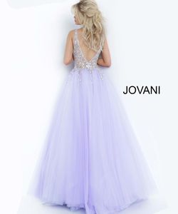 Style 1310 Jovani Purple Size 6 Pageant Lavender Black Tie Ball gown on Queenly