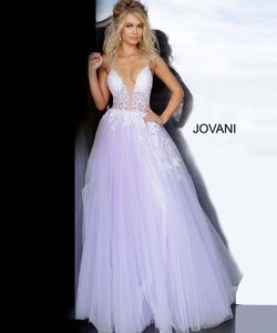 Style 1310 Jovani Purple Size 6 1310 Black Tie Ball gown on Queenly