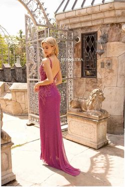 Style 3923 Primavera Pink Size 8 Tall Height Euphoria Side slit Dress on Queenly