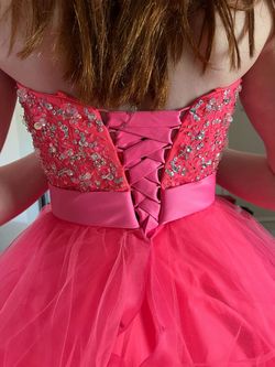MoriLee Pink Size 0 Corset 50 Off Ball gown on Queenly