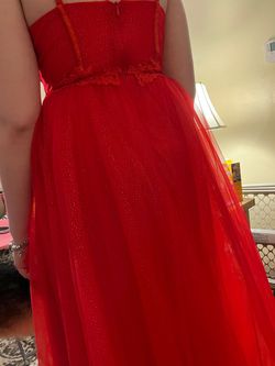 Style -1 Red Size 14 Ball gown on Queenly