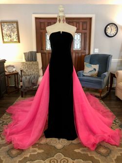 Style -1 Ralph Lauren Black Size 8 Barbiecore Hot Pink Strapless Train Dress on Queenly