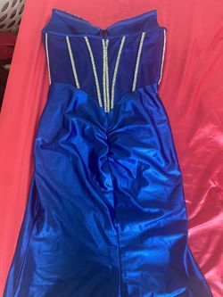Cinderella Divine Blue Size 6 -1 Floor Length Mermaid Dress on Queenly