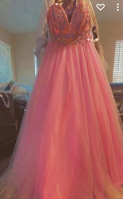 Style -1 Pink Size 14 Ball gown on Queenly