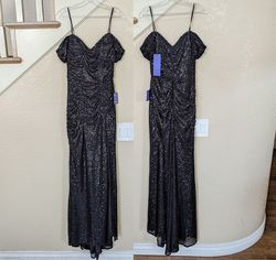 Style -1 Cinderella Divine Black Tie Size 2 Side slit Dress on Queenly
