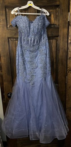 Style -1 Blue Size 12 Mermaid Dress on Queenly