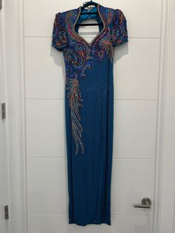 Style -1 Alyce Designs Multicolor Size 4 Vintage Side slit Dress on Queenly