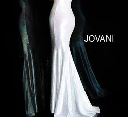 Style 65069 Jovani White Size 2 Floor Length Tall Height Mermaid Dress on Queenly