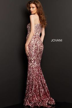 Style 6469 Jovani Purple Size 6 Floor Length Military Tall Height Mermaid Dress on Queenly
