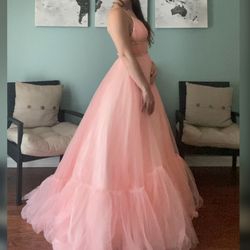 Style -1 Mac Duggal Pink Size 2 Shiny 50 Off Ball gown on Queenly
