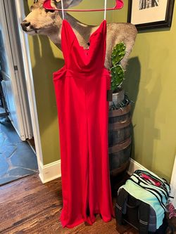 Style -1 Lulus Red Size 16 Floor Length Sorority Jumpsuit Dress on Queenly