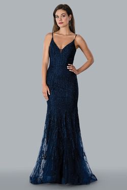 Style 21066 Stella Couture Black Size 24 Floor Length Tall Height Military Mermaid Dress on Queenly