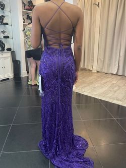 Style -1 Purple Size 00 Side slit Dress on Queenly