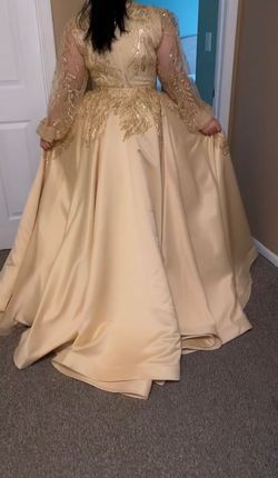 Style -1 Nude Size 16 Ball gown on Queenly