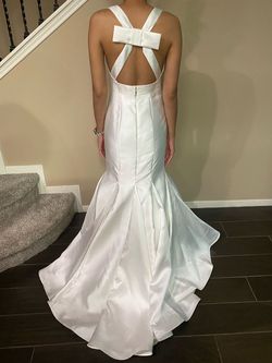 Style -1 Jovani White Size 2 Wedding Pageant Summer Mermaid Dress on Queenly
