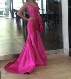 Style -1 Jovani Hot Pink Size 2 Floor Length Prom Mermaid Dress on Queenly
