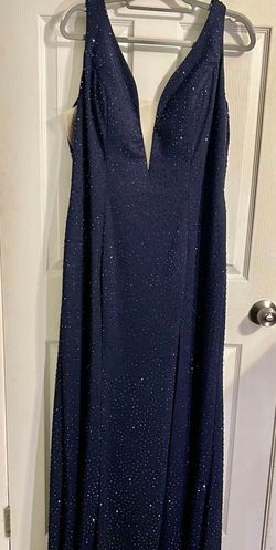 Style -1 Blue Size 18 Side slit Dress on Queenly