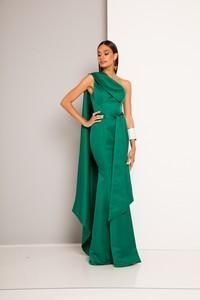 Style 1812E6296X Terani Couture Green Size 6 Emerald Floor Length Pageant Mermaid Dress on Queenly