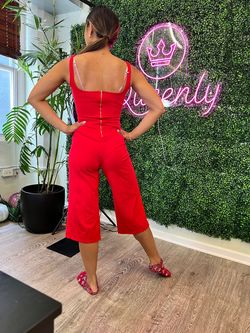 Style -1 Rolla Coster Red Size 4 Jersey Nightclub Jumpsuit Dress on Queenly